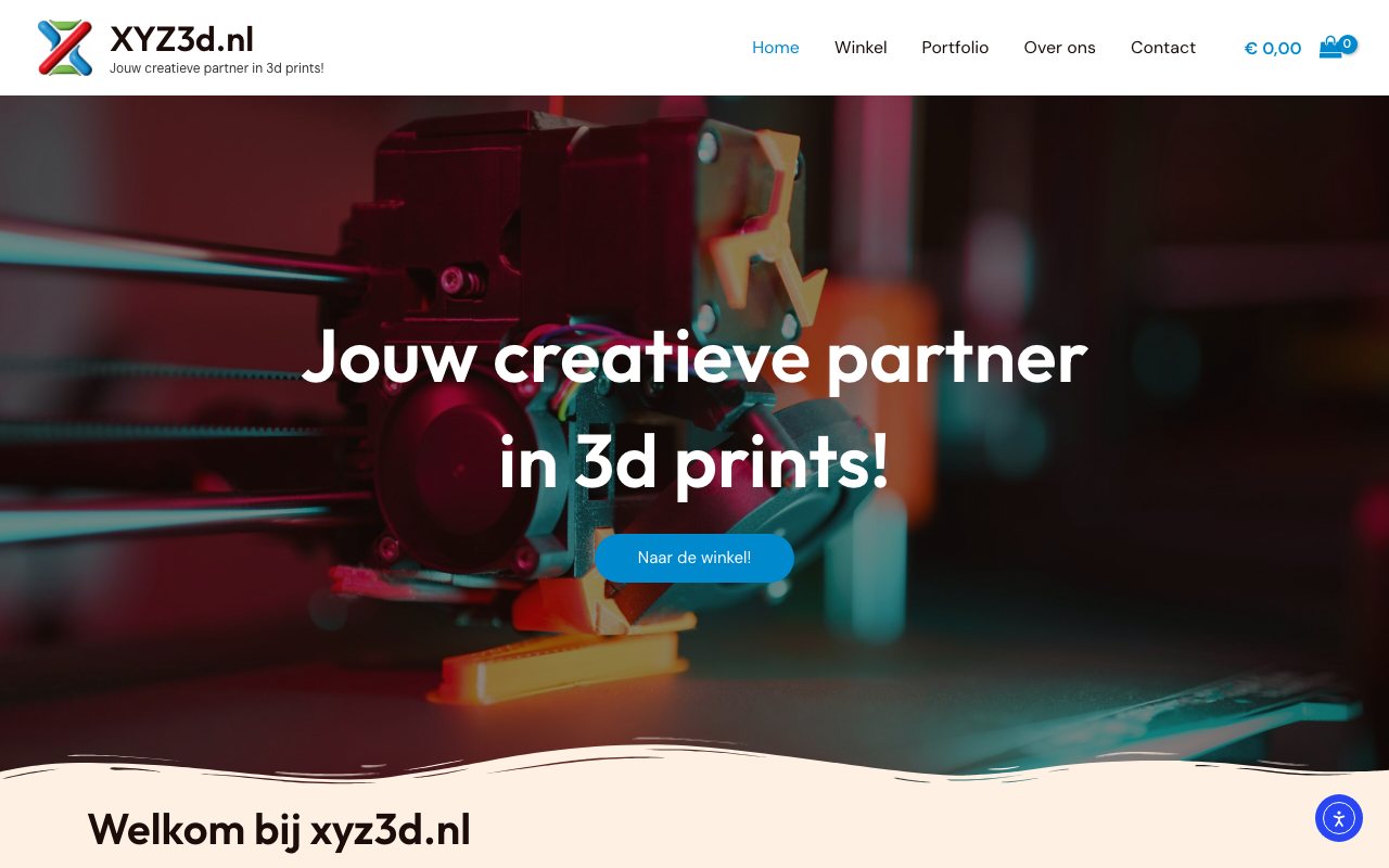 Een 3D-printer tijdens het printen, van de XYZ3D-website